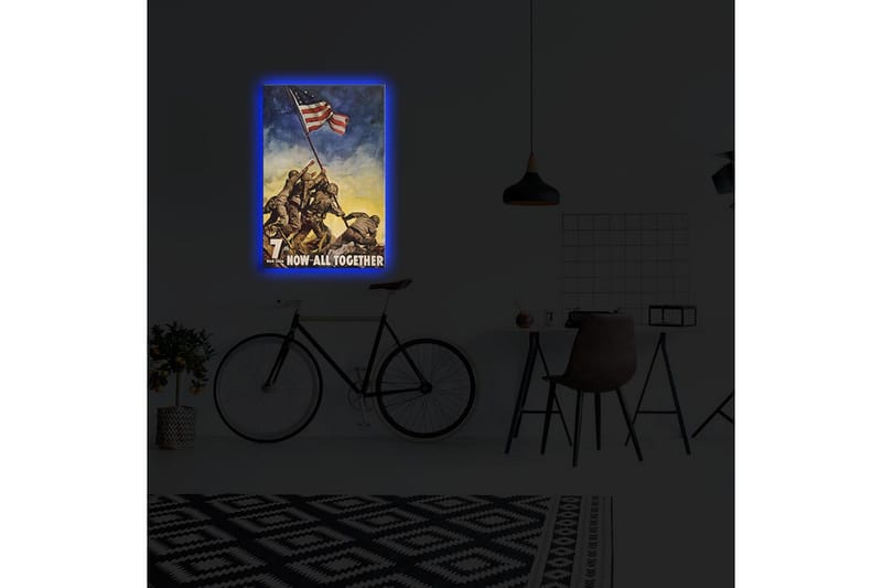 Canvasmålning Dekorativ LED-belysning - Flerfärgad - Inredning - Tavlor & posters - Canvastavla