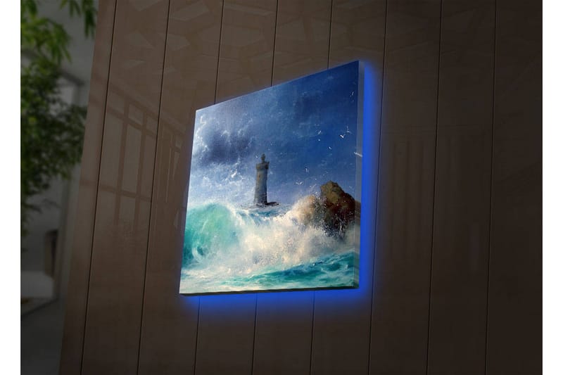 Canvasmålning Dekorativ LED-belysning - Flerfärgad - Inredning - Tavlor & posters - Canvastavla