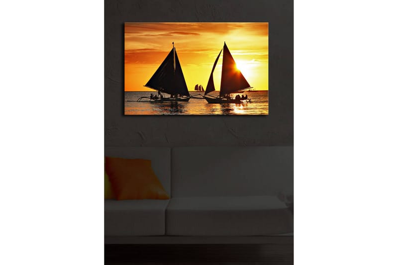 Canvasmålning Dekorativ LED-belysning - Flerfärgad - Inredning - Tavlor & posters - Canvastavla