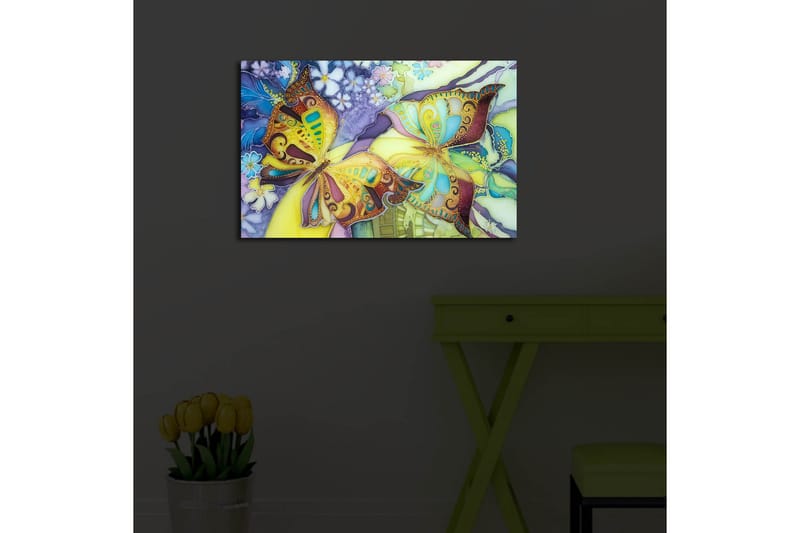 Canvasmålning Dekorativ LED-belysning - Flerfärgad - Inredning - Tavlor & posters - Canvastavla