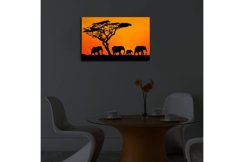 Canvasmålning Dekorativ LED-belysning - Flerfärgad - Inredning - Tavlor & posters - Canvastavla
