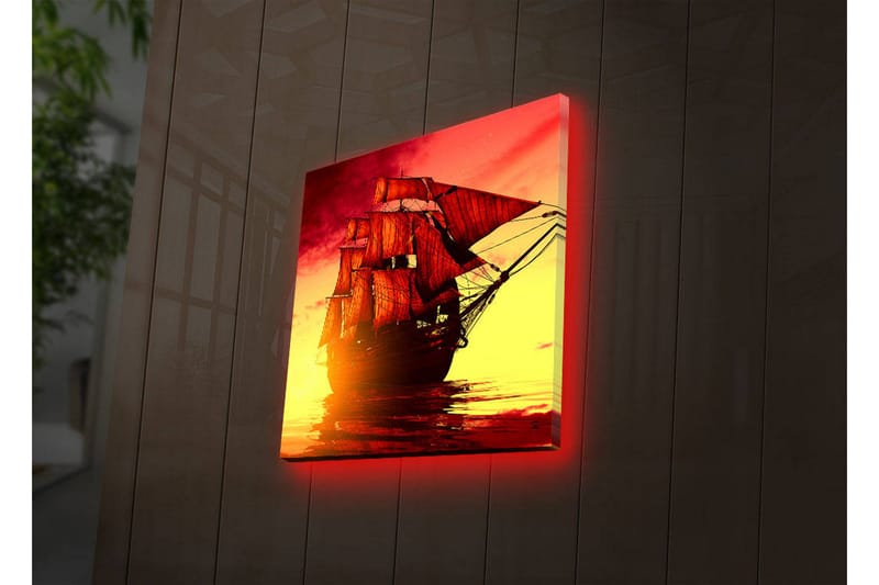 Canvasmålning Dekorativ LED-belysning - Flerfärgad - Inredning - Tavlor & posters - Canvastavla