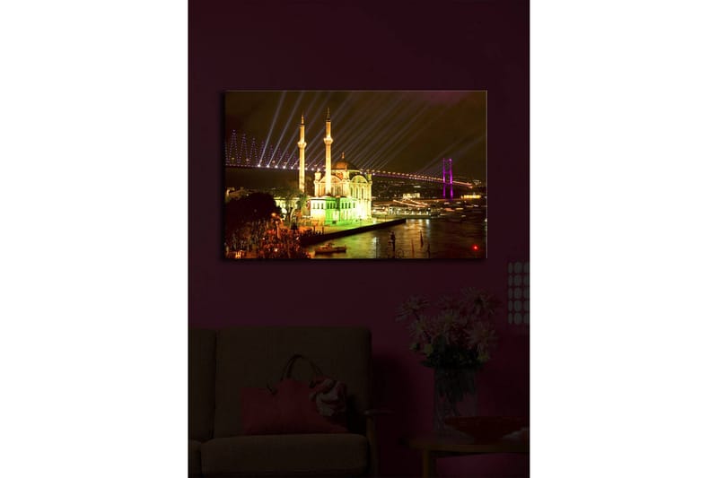 Canvasmålning Dekorativ LED-belysning - Flerfärgad - Inredning - Tavlor & posters - Canvastavla