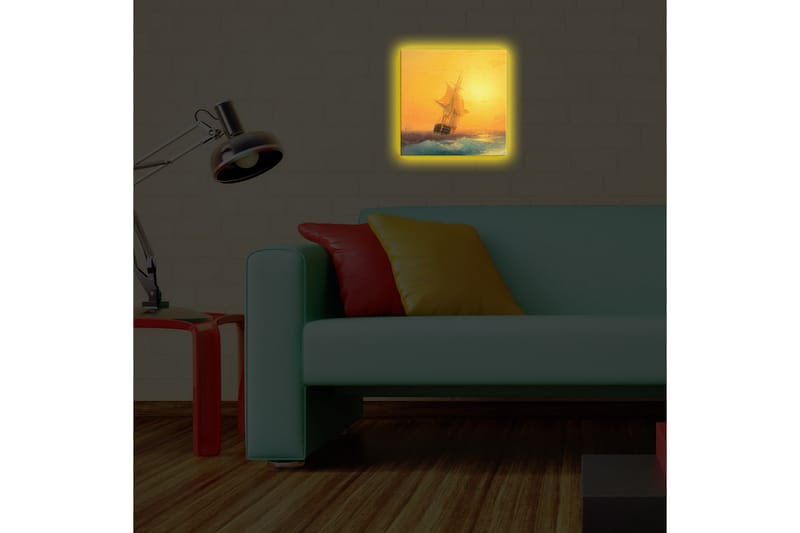 Canvasmålning Dekorativ LED-belysning - Flerfärgad - Inredning - Tavlor & posters - Canvastavla