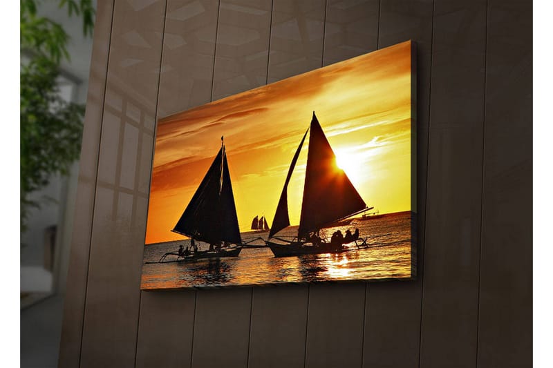 Canvasmålning Dekorativ LED-belysning - Flerfärgad - Inredning - Tavlor & posters - Canvastavla