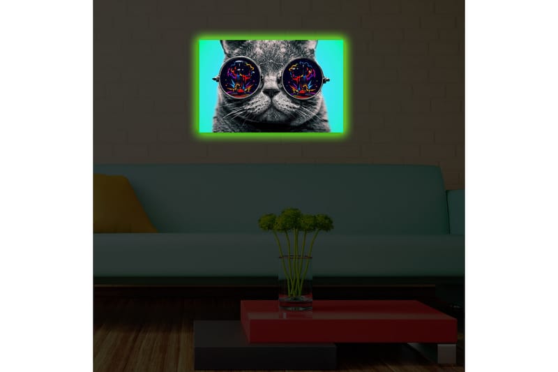 Canvasmålning Dekorativ LED-belysning - Flerfärgad - Inredning - Tavlor & posters - Canvastavla