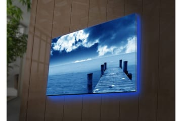 Canvasmålning Dekorativ LED-belysning - Flerfärgad - Inredning - Tavlor & posters - Canvastavla