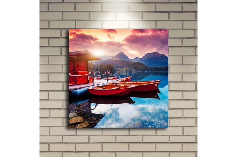 Canvasmålning Dekorativ LED-belysning - Flerfärgad - Inredning - Tavlor & posters - Canvastavla
