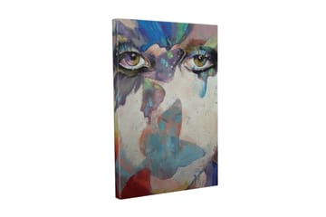 Canvastavla - Ögon med abstrakta färgtoner och drömlik bakgrund - Grön / Blå / Rosa - Inredning - Tavlor & posters - Canvastavla