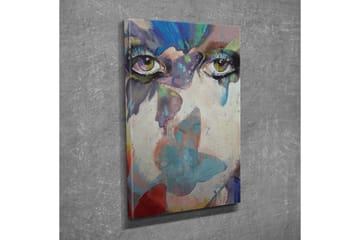 Canvastavla - Ögon med abstrakta färgtoner och drömlik bakgrund - Grön / Blå / Rosa - Inredning - Tavlor & posters - Canvastavla