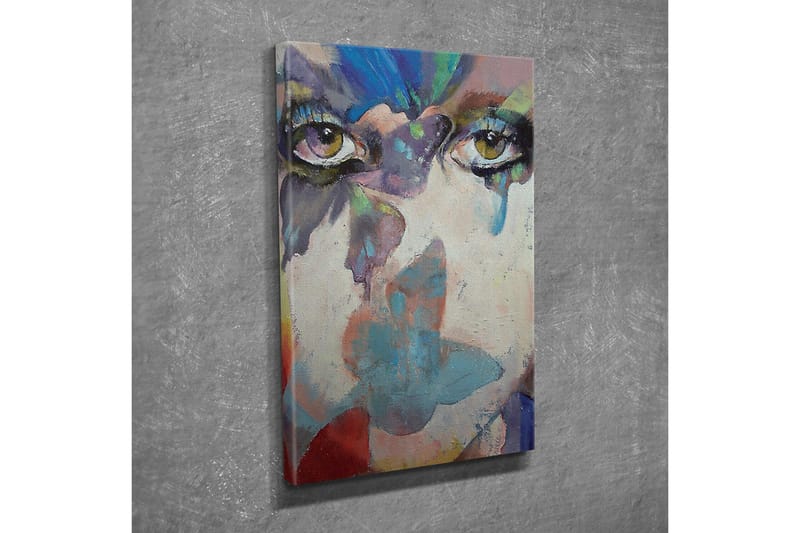 Canvastavla - Ögon med abstrakta färgtoner och drömlik bakgrund - Grön / Blå / Rosa - Inredning - Tavlor & posters - Canvastavla