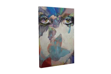 Canvastavla - Ögon med abstrakta färgtoner och drömlik bakgrund - Grön / Blå / Rosa - Inredning - Tavlor & posters - Canvastavla