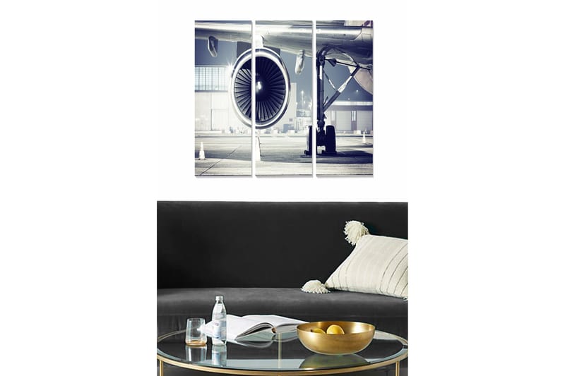 Canvastavla 3-pack Flerfärgad, 20x50 cm