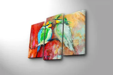 Canvastavla 3-pack Flerfärgad - 20x39 cm - Inredning - Tavlor & posters - Canvastavla