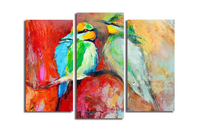 Canvastavla 3-pack Flerfärgad - 20x39 cm - Inredning - Tavlor & posters - Canvastavla