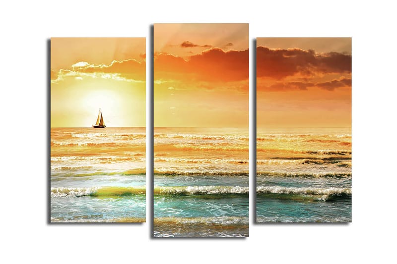 Canvastavla 3-pack Flerfärgad - 20x39 cm - Inredning - Tavlor & posters - Canvastavla