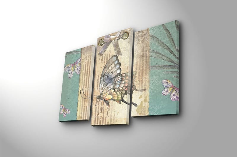 Canvastavla 3-pack Flerfärgad - 20x39 cm - Inredning - Tavlor & posters - Canvastavla