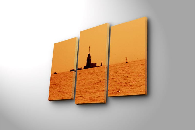 Canvastavla 3-pack Flerfärgad - 20x39 cm - Inredning - Tavlor & posters - Canvastavla