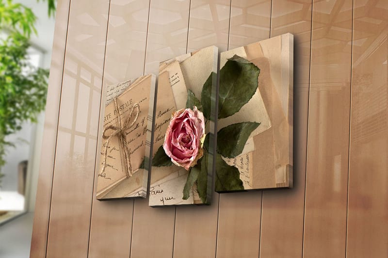Canvastavla 3-pack Flerfärgad - 20x39 cm - Inredning - Tavlor & posters - Canvastavla