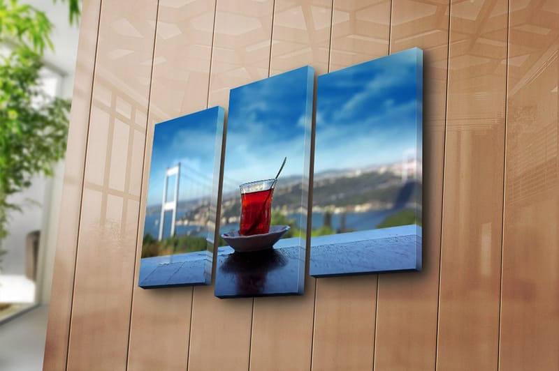 Canvastavla 3-pack Flerfärgad - 20x39 cm - Inredning - Tavlor & posters - Canvastavla