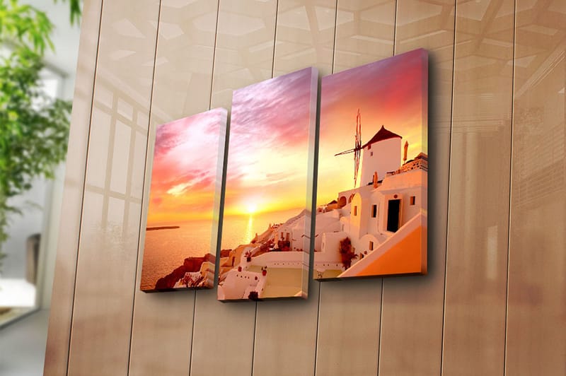 Canvastavla 3-pack Flerfärgad - 20x39 cm - Inredning - Tavlor & posters - Canvastavla