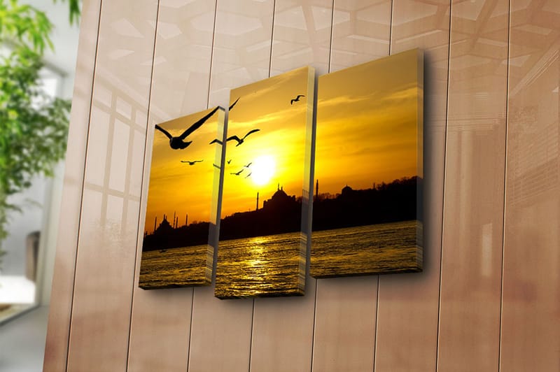 Canvastavla 3-pack Flerfärgad - 20x39 cm - Inredning - Tavlor & posters - Canvastavla