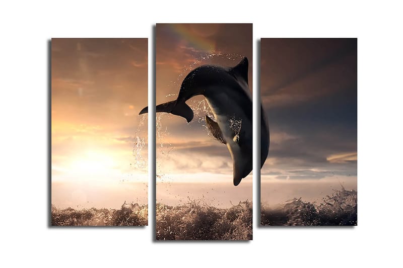 Canvastavla 3-pack Flerfärgad - 20x39 cm - Inredning - Tavlor & posters - Canvastavla