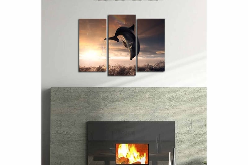 Canvastavla 3-pack Flerfärgad - 20x39 cm - Inredning - Tavlor & posters - Canvastavla