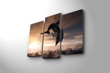 Canvastavla 3-pack Flerfärgad - 20x39 cm - Inredning - Tavlor & posters - Canvastavla