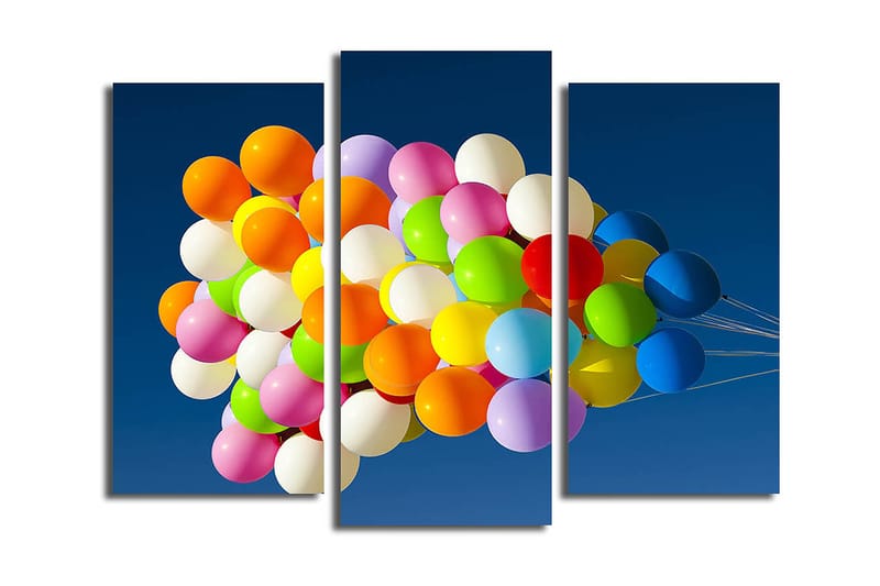 Canvastavla 3-pack Flerfärgad - 20x39 cm - Inredning - Tavlor & posters - Canvastavla