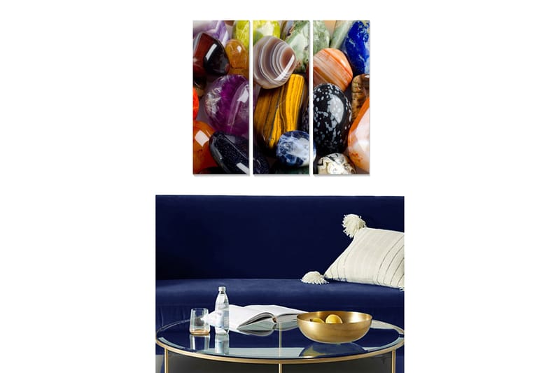 Canvastavla 3-pack Flerfärgad - 20x50 cm - Inredning - Tavlor & posters - Canvastavla