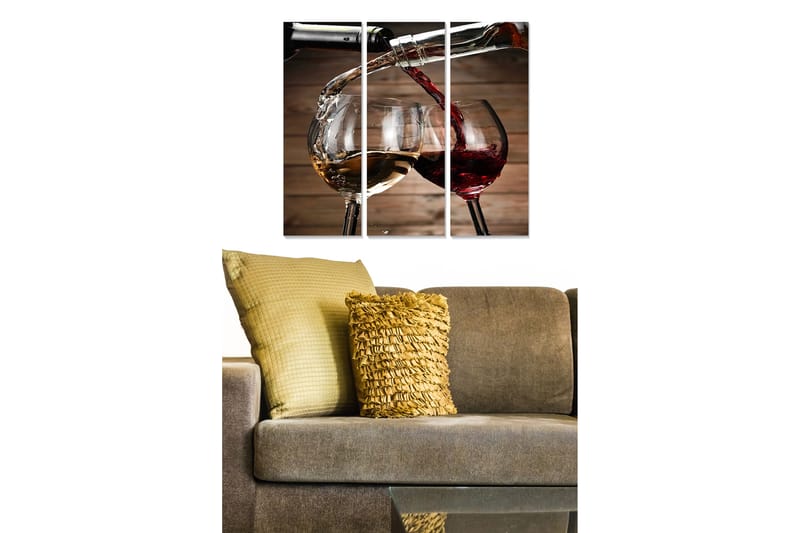 Canvastavla 3-pack Flerfärgad - 20x50 cm - Inredning - Tavlor & posters - Canvastavla