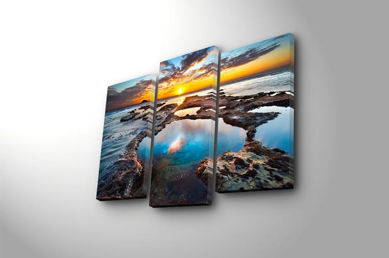 Canvastavla 3-pack Flerfärgad - 20x39 cm - Inredning - Tavlor & posters - Canvastavla