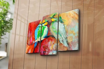 Canvastavla 3-pack Flerfärgad - 20x39 cm - Inredning - Tavlor & posters - Canvastavla