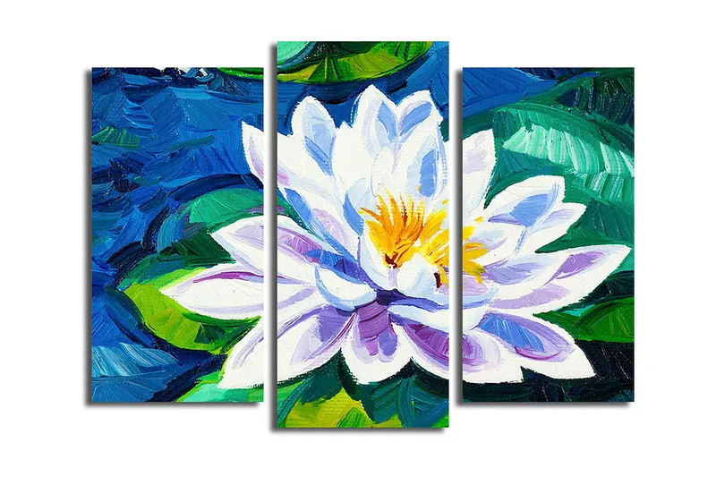 Canvastavla 3-pack Flerfärgad, 20x39 cm