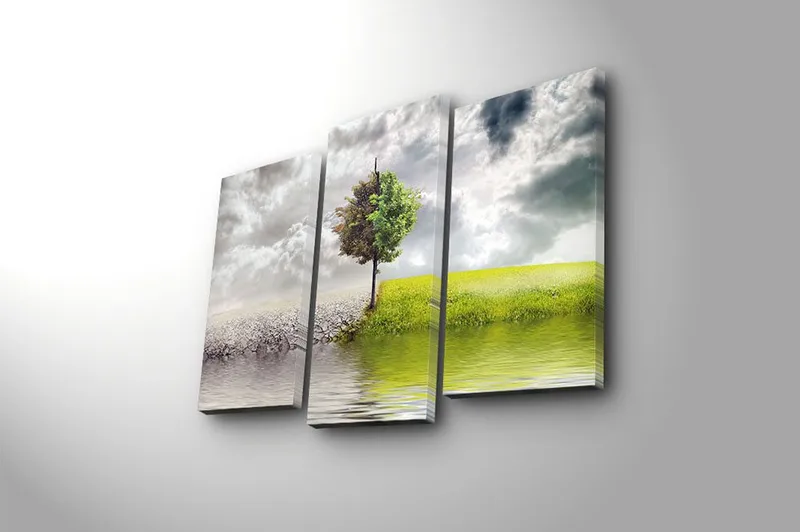 Canvastavla 3-pack Flerfärgad - 20x39 cm - Inredning - Tavlor & posters - Canvastavla