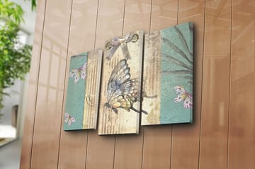 Canvastavla 3-pack Flerfärgad - 20x39 cm - Inredning - Tavlor & posters - Canvastavla