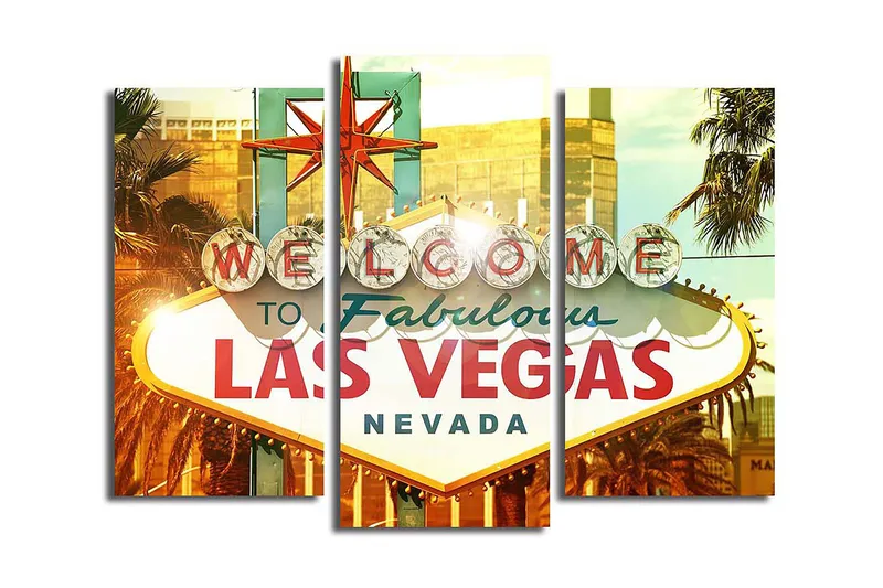 Canvastavla 3-pack Flerfärgad, 20x39 cm