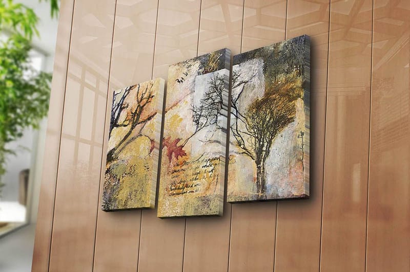 Canvastavla 3-pack Flerfärgad - 20x39 cm - Inredning - Tavlor & posters - Canvastavla