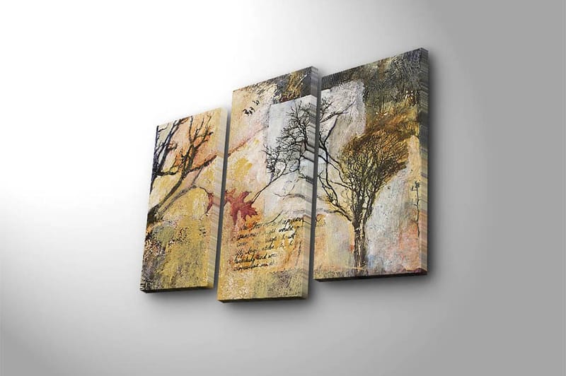 Canvastavla 3-pack Flerfärgad - 20x39 cm - Inredning - Tavlor & posters - Canvastavla