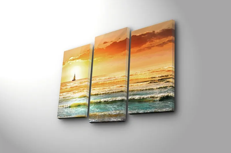 Canvastavla 3-pack Flerfärgad - 20x39 cm - Inredning - Tavlor & posters - Canvastavla
