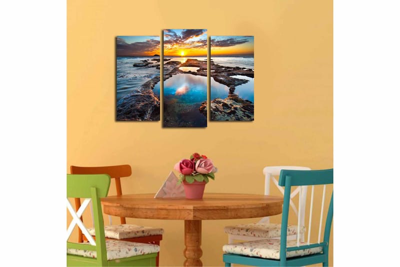 Canvastavla 3-pack Flerfärgad - 20x39 cm - Inredning - Tavlor & posters - Canvastavla