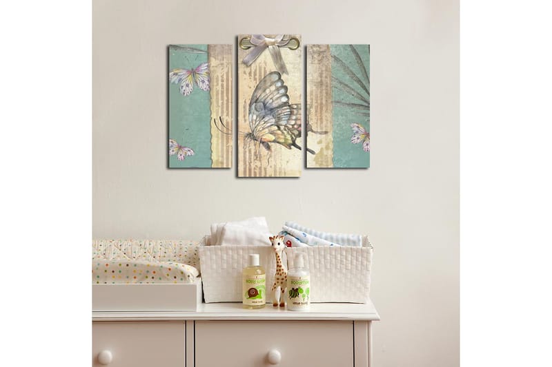 Canvastavla 3-pack Flerfärgad - 20x39 cm - Inredning - Tavlor & posters - Canvastavla