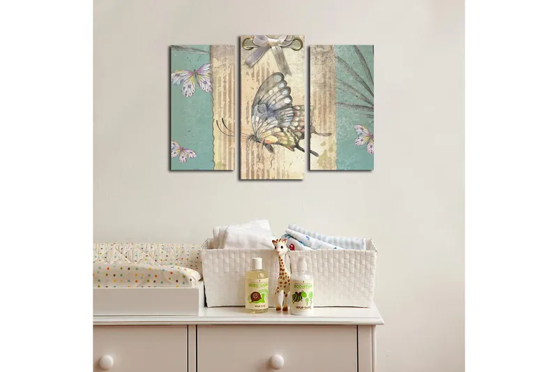 Canvastavla 3-pack Flerfärgad - 20x39 cm - Inredning - Tavlor & posters - Canvastavla