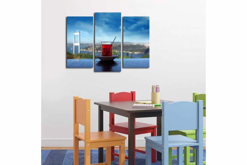 Canvastavla 3-pack Flerfärgad - 20x39 cm - Inredning - Tavlor & posters - Canvastavla