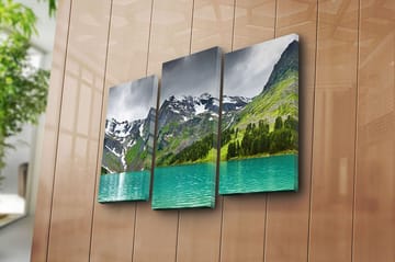 Canvastavla 3-pack Flerfärgad - 20x39 cm - Inredning - Tavlor & posters - Canvastavla