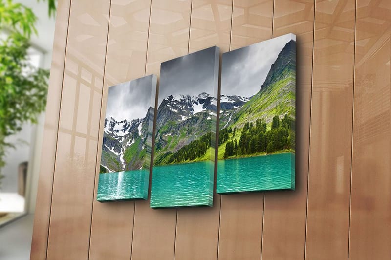 Canvastavla 3-pack Flerfärgad - 20x39 cm - Inredning - Tavlor & posters - Canvastavla