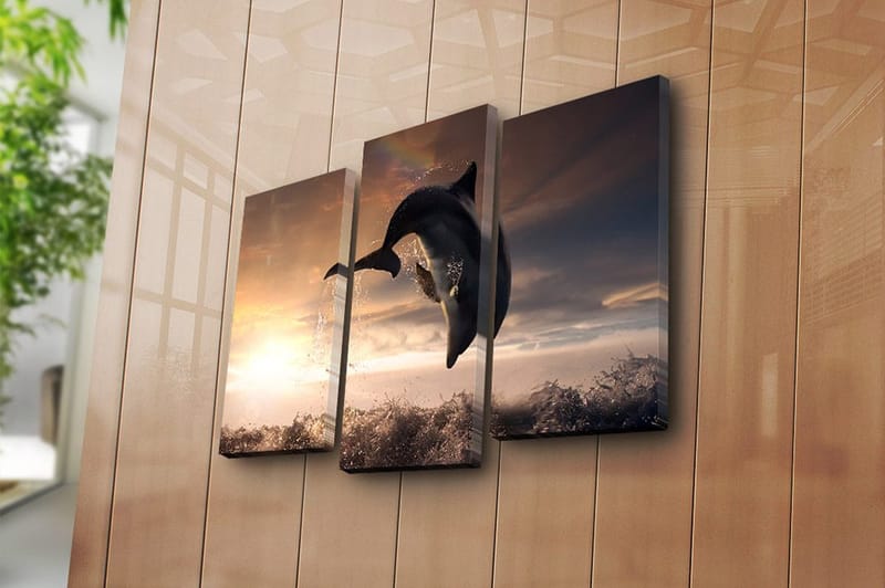 Canvastavla 3-pack Flerfärgad - 20x39 cm - Inredning - Tavlor & posters - Canvastavla