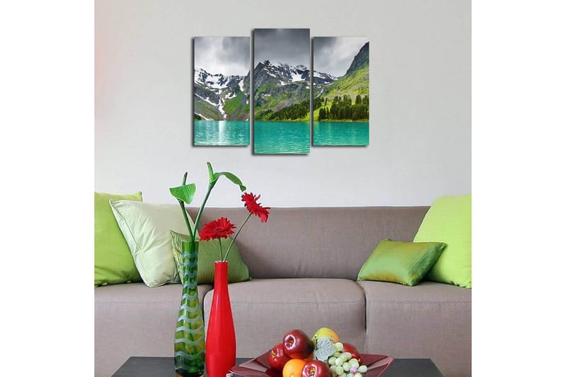 Canvastavla 3-pack Flerfärgad - 20x39 cm - Inredning - Tavlor & posters - Canvastavla