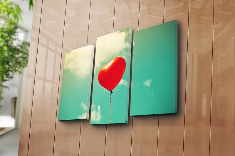 Canvastavla 3-pack Flerfärgad - 20x39 cm - Inredning - Tavlor & posters - Canvastavla